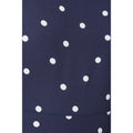 Navy - Side - Dorothy Perkins Womens-Ladies Spotted Square Neck Midi Dress