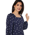 Navy - Lifestyle - Dorothy Perkins Womens-Ladies Spotted Square Neck Midi Dress