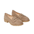 Taupe - Front - Dorothy Perkins Womens-Ladies Leoni Wide Penny Loafers