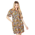 Multicoloured - Front - Dorothy Perkins Womens-Ladies Floral Angel Sleeve Mini Dress