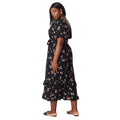 Black - Back - Dorothy Perkins Womens-Ladies Floral Frill Hem Plus Midi Dress