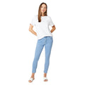 Light Wash - Side - Dorothy Perkins Womens-Ladies Darcy 7-8 Mid Rise Jeans