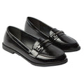 True Black - Front - Dorothy Perkins Womens-Ladies Loren Snaffle Detail Loafers