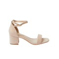 Blush - Back - Dorothy Perkins Womens-Ladies Sammie Barely There Low Block Heel Sandals