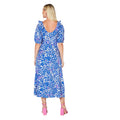 Blue - Back - Dorothy Perkins Womens-Ladies Ditsy Floral Ruffles Midi Dress