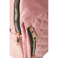 Pink - Side - Dorothy Perkins Rikki Quilted Backpack