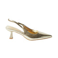 Gold - Back - Dorothy Perkins Womens-Ladies Bianca Sling Back Kitten Heel Court Shoes