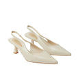 Beige - Front - Dorothy Perkins Womens-Ladies Bianca Sling Back Kitten Heel Court Shoes