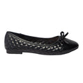 Black - Back - Dorothy Perkins Womens-Ladies Piya Quilted Bow Detail Ballerina Flats