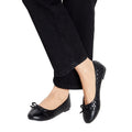 Black - Side - Dorothy Perkins Womens-Ladies Piya Quilted Bow Detail Ballerina Flats