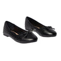 Black - Front - Dorothy Perkins Womens-Ladies Piya Quilted Bow Detail Ballerina Flats