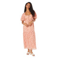 Pink - Front - Dorothy Perkins Womens-Ladies Tiered Chiffon Front Tie Tall Midi Dress