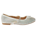 White - Back - Dorothy Perkins Womens-Ladies Petra Mary Jane Diamante Ballet Shoes