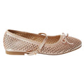 Rose Gold - Back - Dorothy Perkins Womens-Ladies Petra Mary Jane Diamante Ballet Shoes