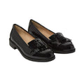 True Black - Front - Dorothy Perkins Womens-Ladies Leigh Fringe Wide Loafers