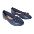 Navy - Front - Dorothy Perkins Womens-Ladies Phoenix Bow Quilted Pumps