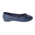 Navy - Back - Dorothy Perkins Womens-Ladies Phoenix Bow Quilted Pumps