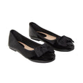 True Black - Front - Dorothy Perkins Womens-Ladies Palmer Bow Wide Ballerina Flats