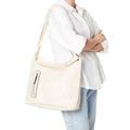 Beige - Side - Dorothy Perkins Tiana Slouch Shoulder Bag