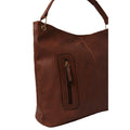 Brown - Side - Dorothy Perkins Tiana Slouch Shoulder Bag