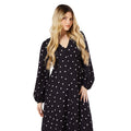 Black - Lifestyle - Dorothy Perkins Womens-Ladies Spotted Button Front Midi Dress