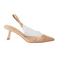 Beige-Clear - Back - Dorothy Perkins Womens-Ladies Dallas Sling Back Stiletto Heel Court Shoes