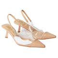 Beige-Clear - Front - Dorothy Perkins Womens-Ladies Dallas Sling Back Stiletto Heel Court Shoes