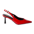 Red - Back - Dorothy Perkins Womens-Ladies Donna Sling Back Mid Heel Court Shoes