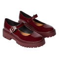 Burgundy - Front - Faith Womens-Ladies Naevia Chunky Heel Mary Janes