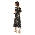 Black - Back - Dorothy Perkins Womens-Ladies Floral Double Tie Front Midi Dress