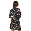 Black - Back - Dorothy Perkins Womens-Ladies Ditsy Floral Lace Trim Mini Dress