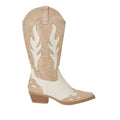 Taupe - Back - Dorothy Perkins Womens-Ladies Kirrily Two Tone Cowboy Boots