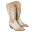 Taupe - Front - Dorothy Perkins Womens-Ladies Kirrily Two Tone Cowboy Boots