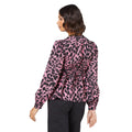 Pink - Back - Dorothy Perkins Womens-Ladies Abstract Lace V Neck Blouse