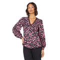 Pink - Front - Dorothy Perkins Womens-Ladies Abstract Lace V Neck Blouse