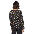 Black - Back - Dorothy Perkins Womens-Ladies Ditsy Floral Long-Sleeved Blouse