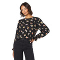 Black - Front - Dorothy Perkins Womens-Ladies Ditsy Floral Long-Sleeved Blouse