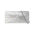 Silver - Front - Dorothy Perkins Beauty Satin Twisted Clutch Bag