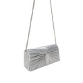 Silver - Back - Dorothy Perkins Beauty Satin Twisted Clutch Bag