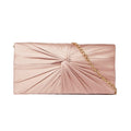 Blush - Front - Dorothy Perkins Beauty Satin Twisted Clutch Bag