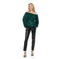 Green - Side - Dorothy Perkins Womens-Ladies Sequin Bardot Long-Sleeved Blouse