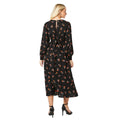 Black - Back - Dorothy Perkins Womens-Ladies Floral Shirred Cuff Midi Dress