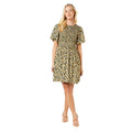 Black - Side - Dorothy Perkins Womens-Ladies Ditsy Floral Shirred Flutter Mini Dress