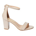 Blush - Back - Dorothy Perkins Womens-Ladies Sadie Zip Wide High Block Heel Sandals