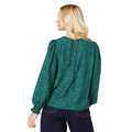 Green - Back - Dorothy Perkins Womens-Ladies Long-Sleeved Blouse