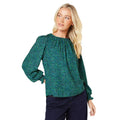 Green - Front - Dorothy Perkins Womens-Ladies Long-Sleeved Blouse