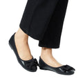 Black - Side - Dorothy Perkins Womens-Ladies Pippin Bow Detail Ballet Shoes