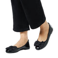 True Black - Side - Dorothy Perkins Womens-Ladies Pippin Bow Detail Ballet Shoes