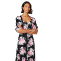 Black - Back - Dorothy Perkins Womens-Ladies Floral Shirt Dress