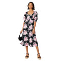 Black - Front - Dorothy Perkins Womens-Ladies Floral Shirt Dress